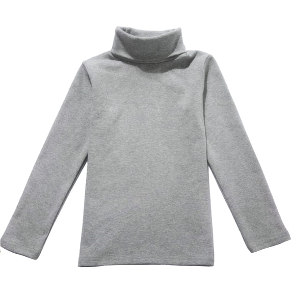 Otqutp Boys Girls Turtleneck Sweater Long Sleeve Solid Knit Tops Soft Cotton T Shirts Warm Pullover Fall Winter Undershirt