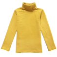 thumbnail image 1 of Otqutp Boys Girls Turtleneck Sweater Long Sleeve Solid Knit Tops Soft Cotton T Shirts Warm Pullover Fall Winter Undershirt, 1 of 2