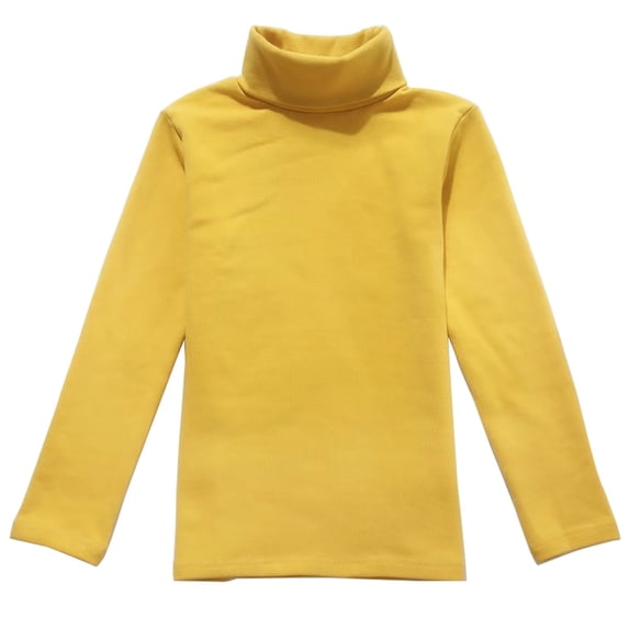 Otqutp Boys Girls Turtleneck Sweater Long Sleeve Solid Knit Tops Soft Cotton T Shirts Warm Pullover Fall Winter Undershirt
