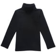 thumbnail image 1 of Otqutp Boys Girls Turtleneck Sweater Long Sleeve Solid Knit Tops Soft Cotton T Shirts Warm Pullover Fall Winter Undershirt, 1 of 2