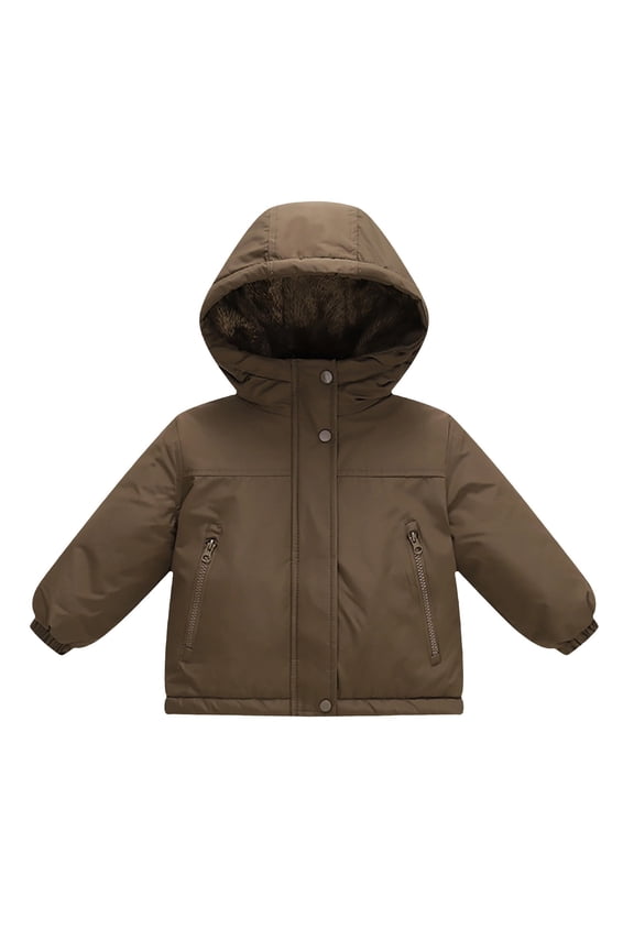 Boys Winter Coat Kids Waterproof Puffer Jacket Toddler Thicken Warm Parka Fleece Lined Ski Snow Outerwear with Hood