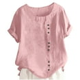 thumbnail image 1 of Otqutp Breathable Kids T-Shirt for Summer - Children's Lightweight O-Neck Short Sleeve Tops,Girls Solid Color Playwear and Vacation Blouse, 1 of 2
