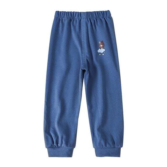 Otqutp Cartoon Leggings for Children Boys Girls Casual Sports Pants Kid's Cotton Blend Fitness Pants 6M to 5 Years