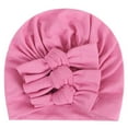 thumbnail image 1 of Otqutp Casual Caps for Children Children's Flower Hats Soft Hats Girl Baby Boy Turban Cap Bowknot Hats for 6M to 3Years, 1 of 3