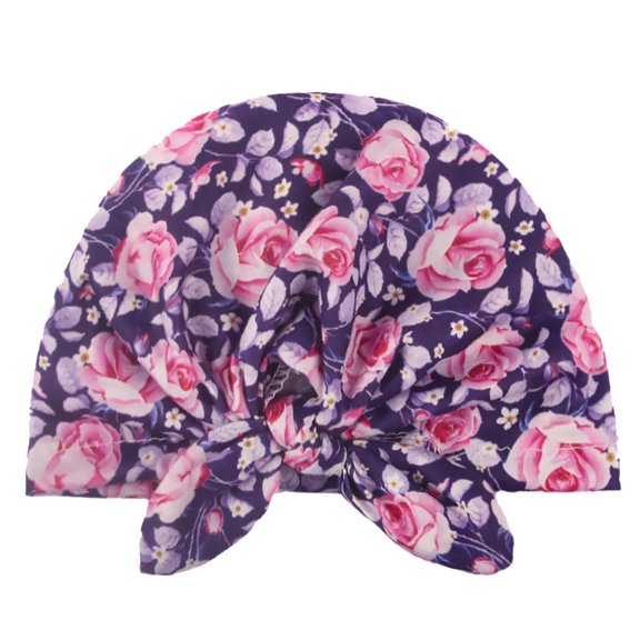 Otqutp Casual Hat for Toddler Kids Baby Boy Girl Floral Print Knotted Hat 0 to 3Years Beanie Headwear Accessories Adjustable