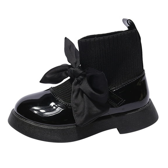Otqutp Casual Shoes for Baby Girls Girls Shoes Fashion Leather Boots Shoes Leather Short Boots Non Slip Breathable Boots for 5 to 11 Years