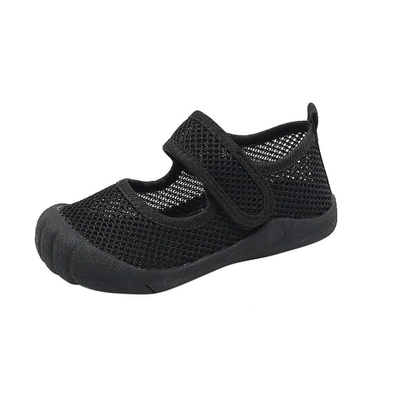 Otqutp Toddler Dress Sandals Summer New Hollowed Breathable Mesh Shoes Boys Baotou Anti Kick Sandals Girls Solid Color Beach Shoes