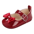thumbnail image 1 of Otqutp Casual Shoes for Baby Spring Summer Children Toddler Girls Shoes Princess Shoes Flat Bottom Light Buckle Comfortable Cute Bow Shoes, 1 of 7