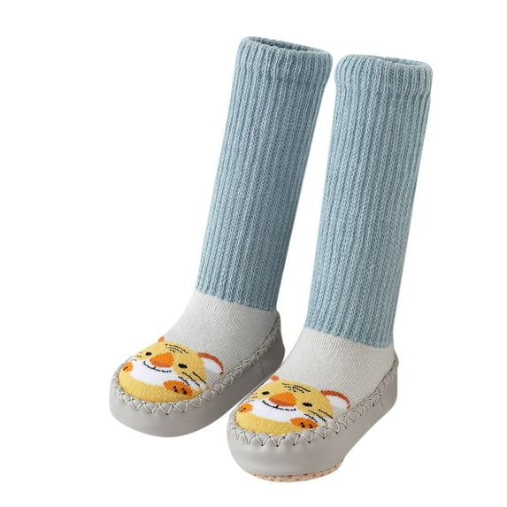 Otqutp Casual Shoes for Girls Autumn and Winter Cute Children Toddler Shoes Flat Bottom Non Slip Long Tube Sock Shoes Warm and Comfortable