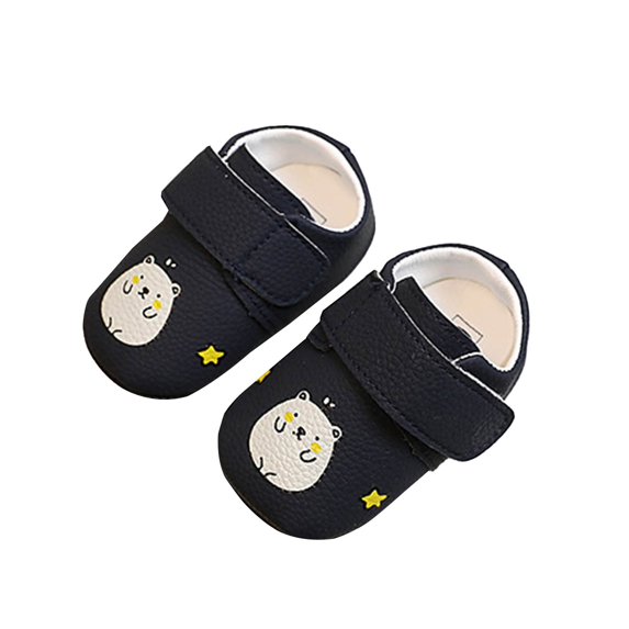 Otqutp Cat Print Walking Shoes for Toddlers Hook and Loop Non Slip Sneakers Baby Girls Solid Soft Rubber Sole Shoes