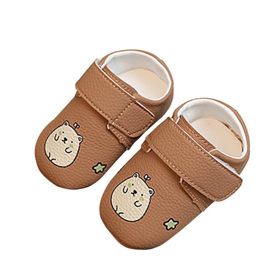 Otqutp Cat Print Walking Shoes for Toddlers Hook and Loop Non Slip Sneakers Baby Girls Solid Soft Rubber Sole Shoes