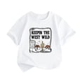 thumbnail image 1 of Otqutp Child Bodysuit Little Children and Big Kids KEEPIN THE VVEST WILD Cartoon Print Boys and Girls Tops Short Sleeved T Shirts, 1 of 6