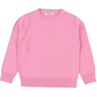 Otqutp Child Patchwork Blouse Toddler Kids Little Girl Boys Solid Color Basic Pullover Knit Sweater Girls Sweater Cotton Pullover Knit Candy Base Layer