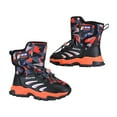 thumbnail image 1 of Otqutp Children Boots Snow Boots Girls Boys Outdoor Boots Warm Boots with Cotton Snow Boots Winter Windproof Slip Resistant Cold Weather Shoes(Orange,9-9.5Years), 1 of 1