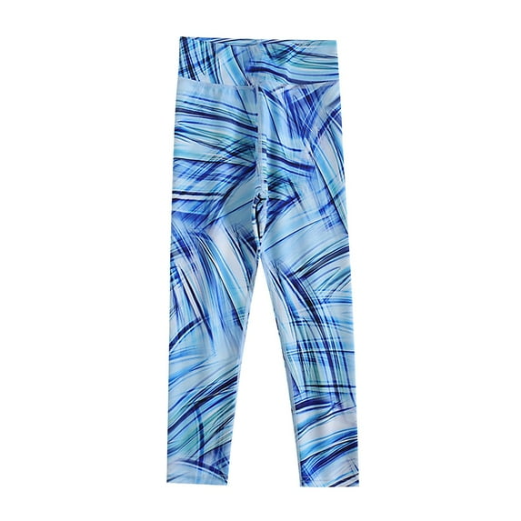 Otqutp Children Breathable Trousers Little Child Girls Spring Autumn Marbled Yoga Bottom Pants Outer Long Pants Daily Wear