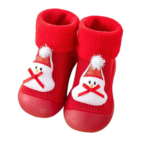 Otqutp Children Cartoon Sneakers Baby Shoes Warm Winter Cartoon Baby Shoes Baby Soft Sole Shoes First Walking Shoes Non Slip Soft Sole