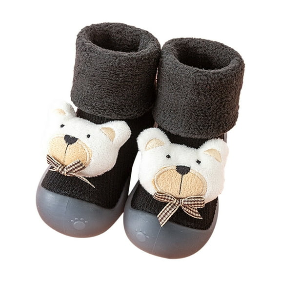 Otqutp Children Cartoon Sneakers Baby Shoes Warm Winter Cartoon Baby Shoes Baby Soft Sole Shoes First Walking Shoes Non Slip Soft Sole