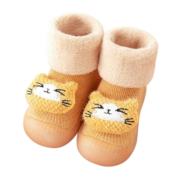 Otqutp Children Cartoon Sneakers Baby Shoes Warm Winter Cartoon Baby Shoes Baby Soft Sole Shoes First Walking Shoes Non Slip Soft Sole