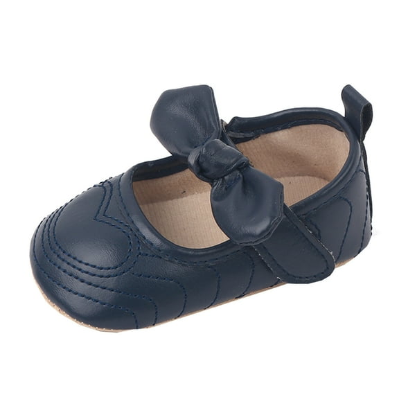 Otqutp Children Casual Sneakers Girls Single Shoes Bowknot First Walkers Shoes Toddler Soft Bottom Breathable Princess Shoes