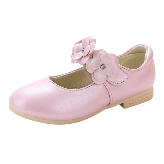 Otqutp Children Casual Sneakers Little Girls Shoes White Leather Shoes Bowknot Girls Princess Shoes Single Shoes Performance Shoes