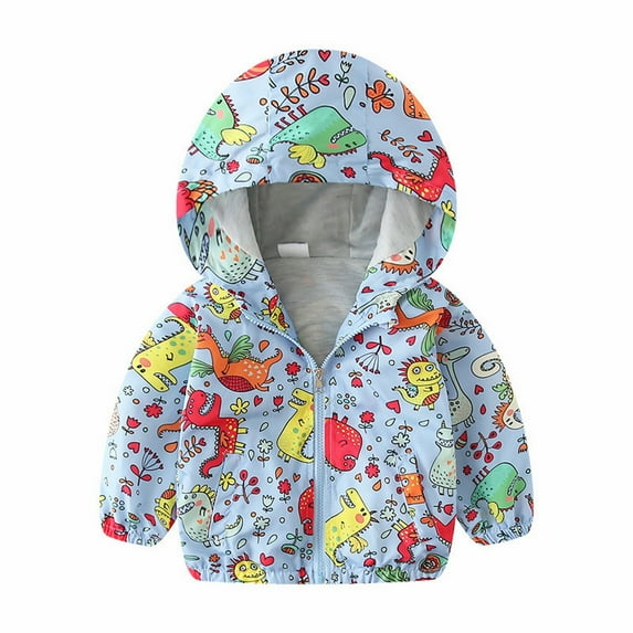Otqutp Children Down Coats Toddler Kids Baby Boys Car Animals Zip Windproof Jacket Hooded Trench Lightweight Kids Coats Windbreaker Casual Outerwear(C,5-6 Years)