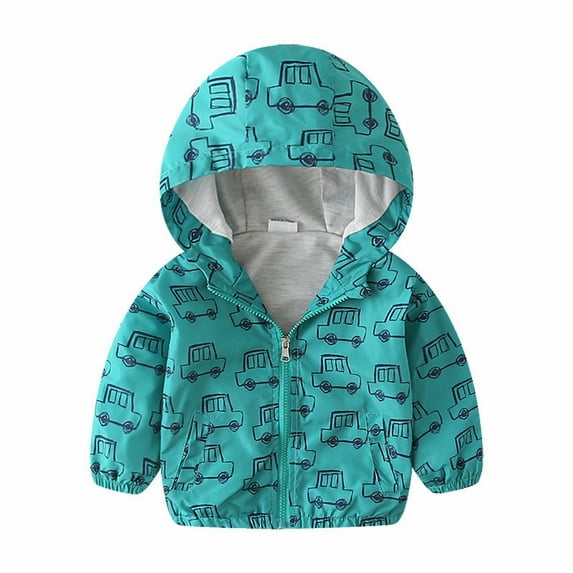 Otqutp Children Down Coats Toddler Kids Baby Boys Car Animals Zip Windproof Jacket Hooded Trench Lightweight Kids Coats Windbreaker Casual Outerwear(E,3-4 Years)