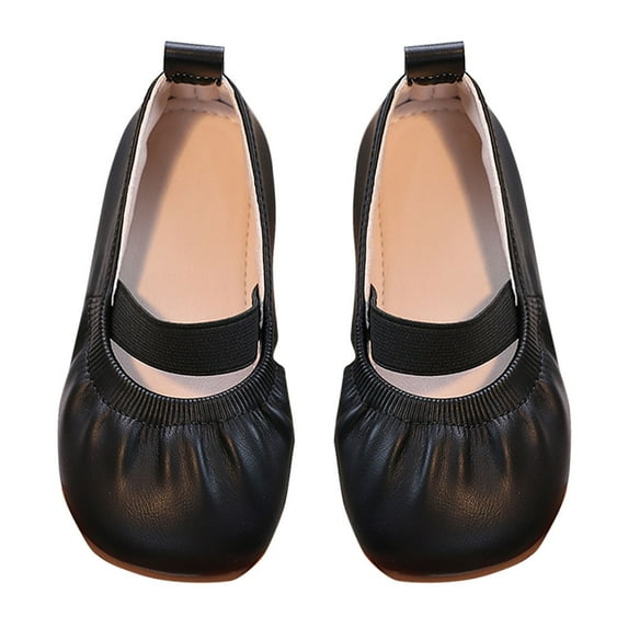 Otqutp Children Comfortable Sneakers Toddler Flower Girl Dress Shoes Ballet Party School Shoes Wedding Soft Soles with Soft Single Shoes Little Girl A Slip On Small Leather Shoes Grandma Shoes