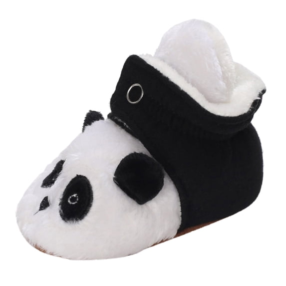 Otqutp Children Comfortable Sneakers Winter Children Baby Boots Boys and Girls Cotton Shoes Cotton Wool Warm and Comfortable Cute Cartoon Deer Bear Panda Shape