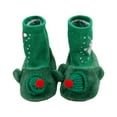 thumbnail image 1 of Otqutp Children Crib Shoes Christmas Booties Soft Baby Santa Winter Warm Slippers Snow Boots Crib Shoes Soft Bottom Warm Socks (Green,12-18 Months), 1 of 8