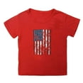 thumbnail image 1 of Otqutp Children Cute T Shirt American Flag Print Short Sleeved T Shirt CuHK Kids Casual Loose Pullover T Shirts for Boys and Girls 2 to 14 Years, 1 of 2