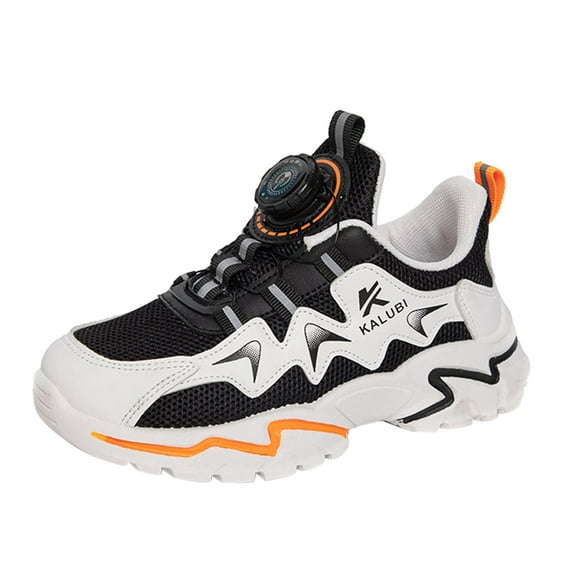 Otqutp Children Fashion Sneakers Fashion All Seasons Children Sports Girls Boys Run Flat Bottom Non Slip Elastic Band Colorblock Comfortable Street Casual Style