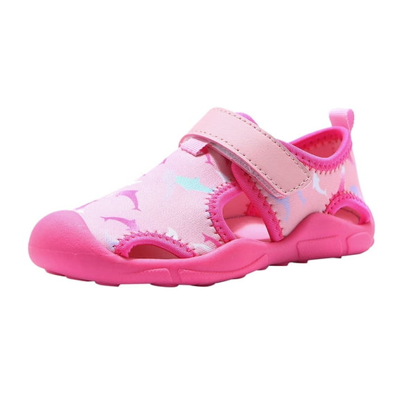 Otqutp Children Flat Sneakers Girls' Sandals Boys' Water Shoes Kids Beach Sandals Baby Closed-toed Breathable Shoes for 1 to 10 Years