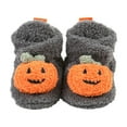 thumbnail image 1 of Otqutp Children Flat Sneakers Hallow-een Booties Soft Baby Pumpkin Santa Winter Warm Slippers Snow Boots Crib Shoes for 0 to 18 Months, 1 of 9