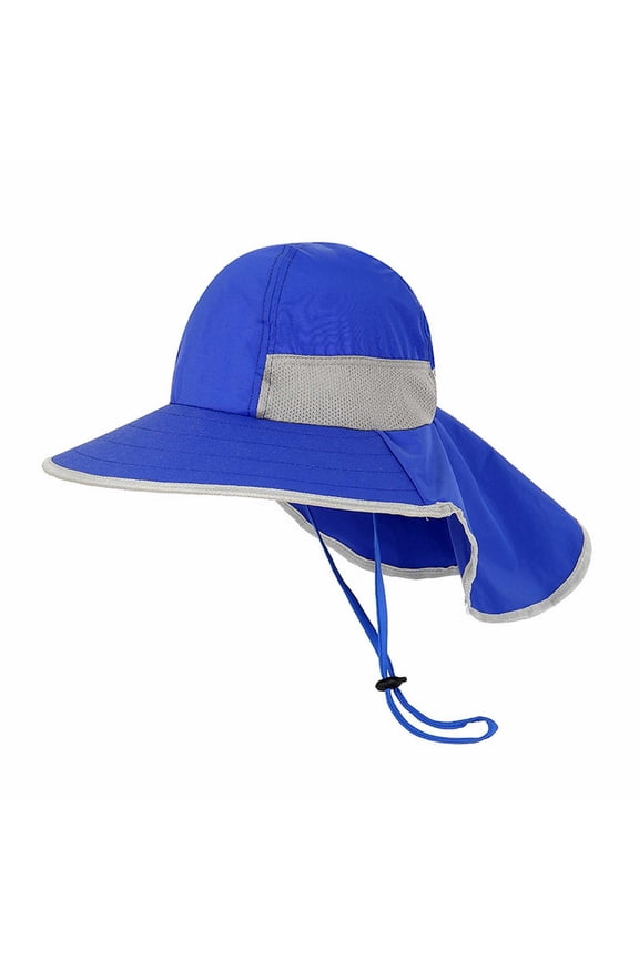 Children Headwear Boys Girls Sun Hat With Neck Sun Kids Sunhats Wide Brim Gardening Caps Baby Sun Hat Beach Hat