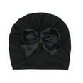 thumbnail image 1 of Otqutp Children Headwear Hat Toddler Baby Boys Girls Stretch Striped Bow Breathable Caps Headwear 0 to 3 Years, 1 of 2