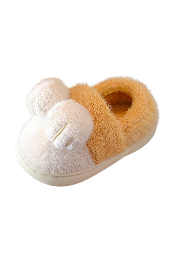 Children Home Slippers Bedroom Slippers for Kids Cotton Slippers Girls Boys Slippers Memory Foam Comfy House Slippers Winter Warm Indoor Shoes(Yellow,2.5-3 Years)