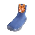 thumbnail image 1 of Otqutp Children House Shoes Kids Toddler Baby Boys Girls Solid Warm Knit Soft Sole Rubber Shoes Socks Slipper Stocking House Shoes Bedroom Slipper(Blue,12-18 Months), 1 of 5