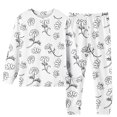 thumbnail image 1 of Otqutp Children Kids DIY Hand Painted Long Sleeve Homewear Set Pajama Sets for Boy and Girl Cute Funny Black White 2 Piece Outfits(A-White,6-7 Years), 1 of 6