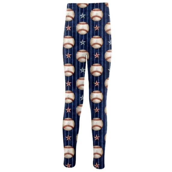 Otqutp Children Lightweight Leggings Toddler Baby Girls Baseball Printed 3Ds Ptints Leggings Yoga Pants Kids Cute Slim Stretch Pants 4-12 Years(,10-12 Years)