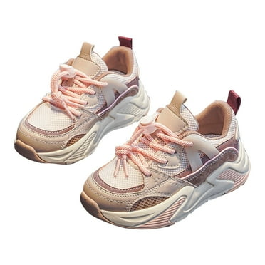 Otqutp Children Low Heel Shoes Spring Summer Multi Color Contrast Mesh Breathable Lightweight Anti Slip Children's Fashion Casual Sports Shoes