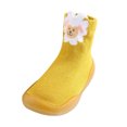 thumbnail image 1 of Otqutp Children Low Heel Slippers Kids Toddler Baby Boys Girls Cute Warm Knit Soft Sole Rubber Shoes Socks Slipper Stocking House Shoes Bedroom Slipper(White,3-6 Months), 1 of 4