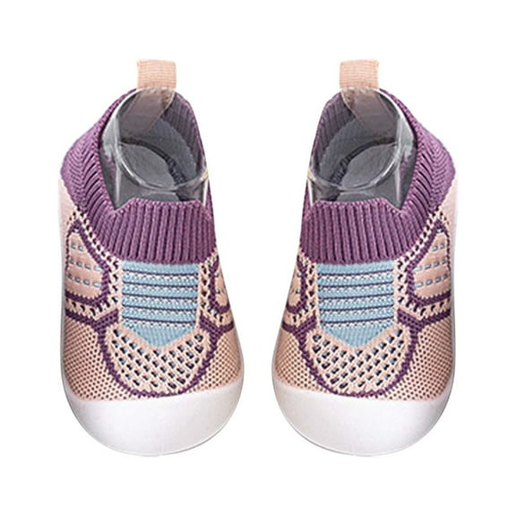 Otqutp Children Low Heel Sneakers Toddler Baby Boys Girls Shoes Breathable Soft Antislip Wearproof Breathable Crib Shoes