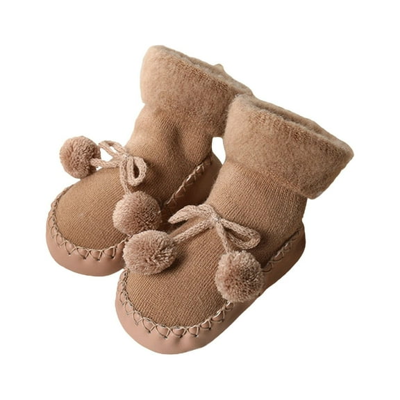 Otqutp Children Low Heel Sneakers Toddler Baby Floor Socks Thickened and Warm Toddler Shoes Non Slip for 0 To 24Months