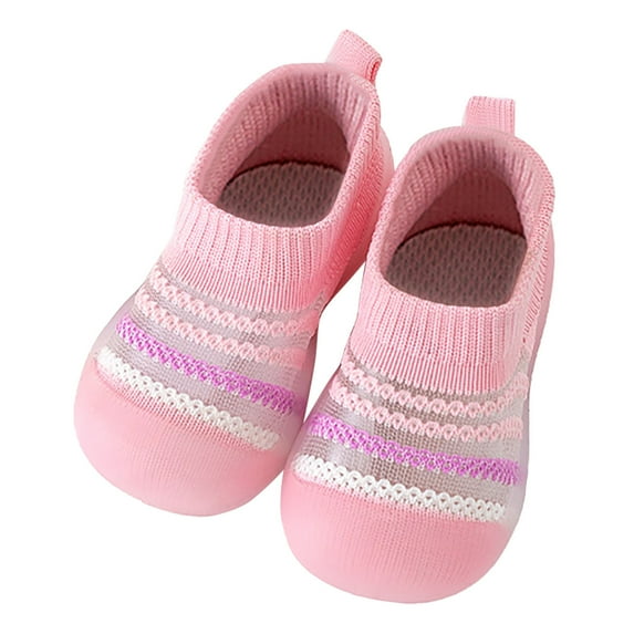 Otqutp Children Nonslip Sneakers Girls Boys Kids Leisure Shoes Mesh Soft Bottom Breathable Slip On Sport Shoes Socks Shoes