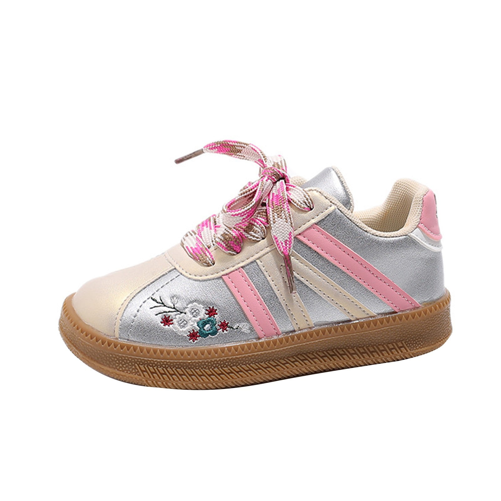 Children Outdoor Sneakers 3-11Years Girls Fashion Big Kids Winter Water Proof Flat Keep Warm Sport ShoesComfortable Shoes(Pink,7-8 Years)