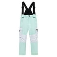 thumbnail image 1 of Otqutp Children Outdoor Thickening Pants Toddler Lightweight Trousers Kids Girls Boys Fashion Strap Ski Pants Thick Water Proof Snow Pants Snow Pants(a-Mint Green,4-5 Years), 1 of 1