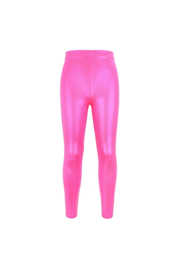Children Pull On Leggings Toddler Girls Dance Fashionable Breathable Playgrounds Gymnastics Glitter Ballet Pants Slim Pants for 3-9 Years(,8-9 Years)