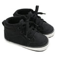 thumbnail image 1 of Otqutp Children Round Toe Shoes&nbsp;Toddler Boy Girl Mid To High Top Casual Shoes Soft Soled Toddler Fall Winter Shoes for 0 To 12Months(Black,0-3Months), 1 of 4
