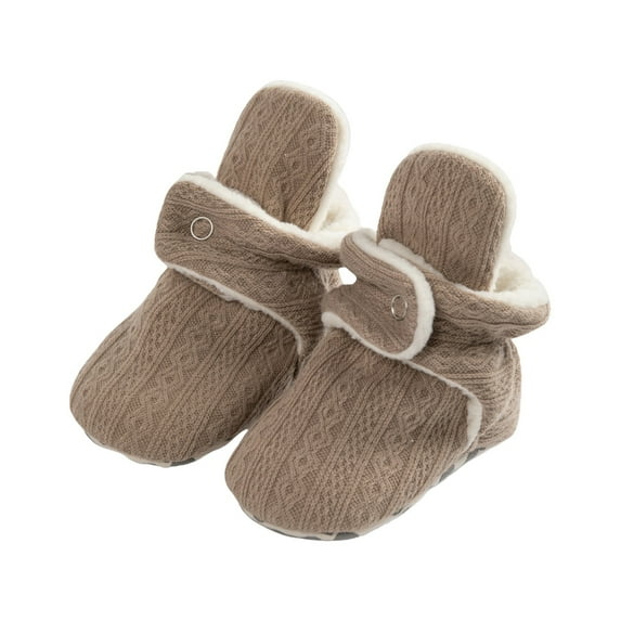 Otqutp Children Round Toe Sneakers Toddler Baby Shoes Socks Solid Color Patchwork Knitted Plush Baby Socks Fall Winter 0 To 12 Months(Red,9-12Months)