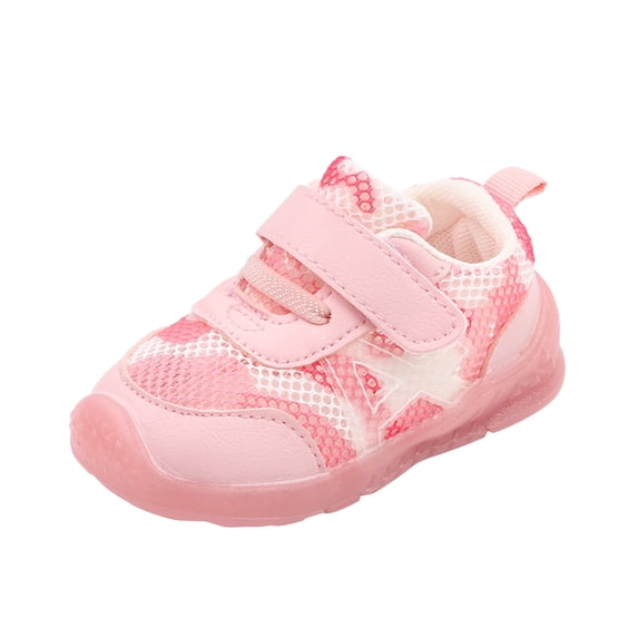 Otqutp Children Sneakers Boys and Girls Children Sneakers Breathable Hook Loop Non Slip Soft Sole Sneakers for 0 to 24Months